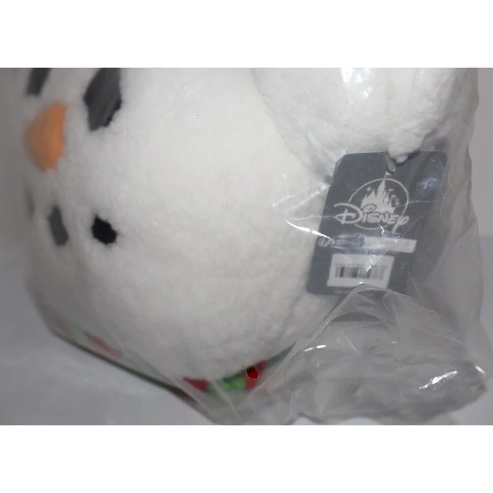 DISNEY 2024 Mickey Mouse Snowman Santa Christmas Plush Stuffed Throw Pillow New